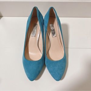 INC Blue Suede Heels Size 8M